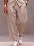 Herren 2-teiliges Set aus Weste mit Ziertasche und Weithose