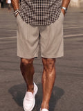 Herren Hahnentritt-Print Set mit Shorts
