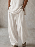 Herren Linen-Look Oversized Set aus 100% Baumwolle
