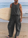 Herren Washed Cotton Tanktop & Scimitar-Hose Set