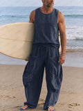 Herren Washed Cotton Tanktop & Scimitar-Hose Set