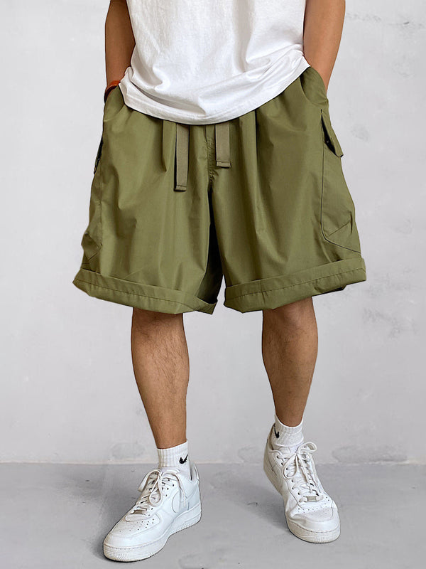 Stylische Cargo-Shorts im Loose Fit Armeegrün