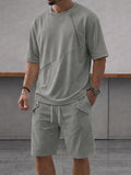 Herren Relaxed Diagonal-Zipper Zweiteiler Casual Set