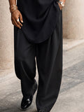 Elegantes Herren-Zweiteiliges Polyester-Set Mit Knopfleiste