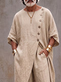Boho Artistic 100% Baumwolle Loose Fit Matching Set