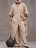 Boho Artistic 100% Baumwolle Loose Fit Matching Set