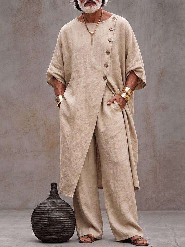 Boho Artistic 100% Baumwolle Loose Fit Matching Set