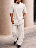 Casual Kreative Tasche Longline Oberteil Hosen Set