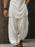 Minimalistisches Baumwolle Longline Wickelhemd & Hosen Set