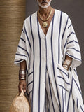 Sommer Casual Vertikal Gestreiftes Set