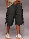 Utility Baggy Cargo-Shorts mit Kordelzug