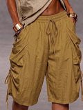 Utility Baggy Cargo-Shorts mit Kordelzug