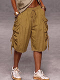 Utility Baggy Cargo-Shorts mit Kordelzug