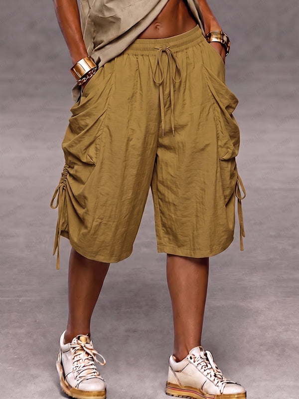 Utility Baggy Cargo-Shorts mit Kordelzug