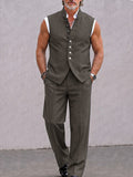 Modernes einfarbiges Herren Weste Hose Set