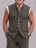 Modernes einfarbiges Herren Weste Hose Set
