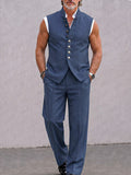 Modernes einfarbiges Herren Weste Hose Set