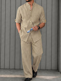Essential Urban Casual Set mit Nadelstreifen-Hemd und Hose