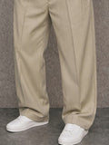 Modern Essential Hose mit Knopf-Akzent