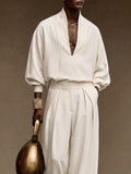 Minimalistisches Freizeit-Set aus Designer-Hemd und Hose