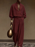 Minimalistisches Freizeit-Set aus Designer-Hemd und Hose