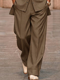 Modernes Set mit Vokuhila-Saum-Hemd und Hose