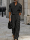 Modernes Elegantes Cropped Shirt- und Hosenset