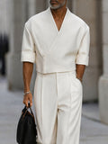 Modernes Elegantes Cropped Shirt- und Hosenset