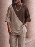 Effortless Style Colorblock T-Shirt Hosen Set