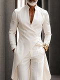Quiet Luxury Style Damen Hemd Hosen Set mit langem Zipfel