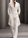 Quiet Luxury Style Damen Hemd Hosen Set mit langem Zipfel