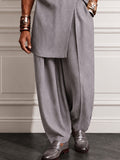Nadelstreifen-Zweiteiler mit Schlitz-Longtop & Hose