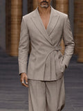 Smart Casual Anzug-Zweiteiler mit Plissee-Details
