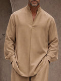 Lässiges Hemd-Set mit Laternenärmeln & Hose