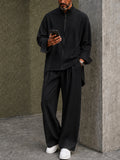 Lässiges Hemd-Set mit Vokuhila-Saum & Hose