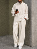 Lässiges Hemd-Set mit Vokuhila-Saum & Hose