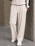 Urban-Casual Sportliches Poloshirt-Hosen-Set mit Kontrastdesign