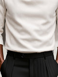 Modernes Stretch-Top mit Wickel-Stehkragen