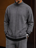 Premium Comfort Rippstrick Rollkragen-Top & Hose Set