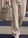 Quiet Luxury Hahnentritt-Patchwork Matching-Set