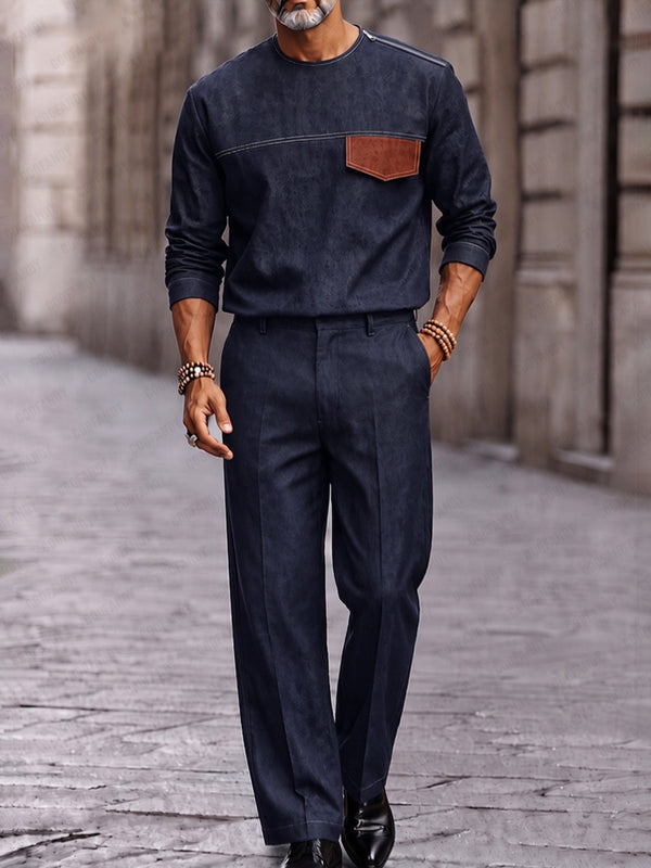 Rugged Denim-Look 100% Baumwolle Set