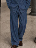 Style Denim-Optik Verdeckte Knopfleiste Jacke Set