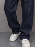 Casual Gold Posamenten-Optik Denim-Optik Hose