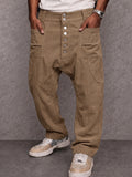 Casual Streetwear Feinkord Hose mit tiefem Schritt