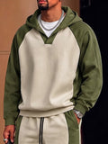 Unique Colorblocking Hoodie Hose Set