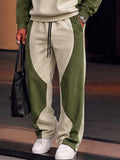 Unique Colorblocking Hoodie Hose Set