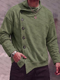 Casual Loose Asymmetrische Knopfleiste Strickjacke