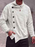 Casual Loose Asymmetrische Knopfleiste Strickjacke