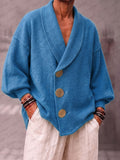 Designer Schalkragen Strickjacke