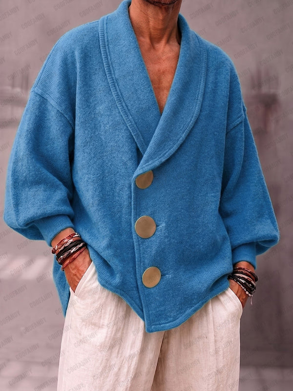 Designer Schalkragen Strickjacke